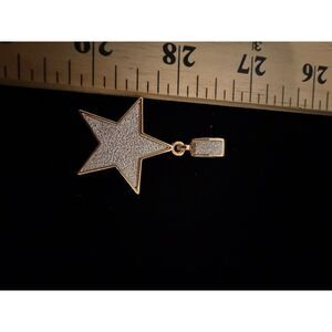 gold with white rhinestone star pendant